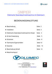 VOLUMEC SNIPER-Serie Bedienungsanleitung