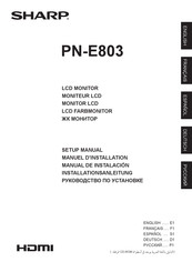 Sharp PN-E803 Installationsanleitung