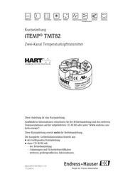 Endress+Hauser iTEMP TMT82 Kurzanleitung