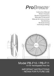 ProBreeze PB-F11 Bedienungsanleitung