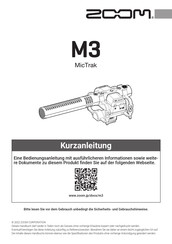 Zoom M3 MicTrak Kurzanleitung