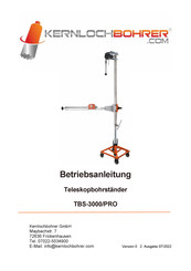 Kernlochbohrer TBS-3000/PRO Betriebsanleitung