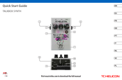 TC-Helicon TALKBOX SYNTH Schnellstartanleitung