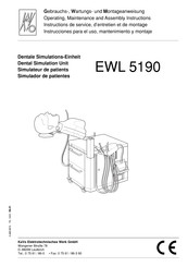KaVo EWL 5190 Gebrauchs-, Wartungs- Und Montageanweisung