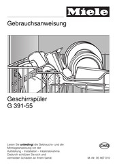 Miele G 391-55 Gebrauchsanweisung