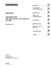 Siemens SINUMERIK ONE KB 1900 Gerätehandbuch