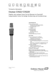 Endress+Hauser Oxymax COS22 Technische Information