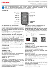 Maxon BIKEDRIVE Kurzanleitung