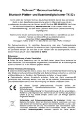 Technaxx TX-22+ Gebrauchsanleitung