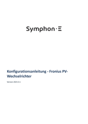 Fronius Symphon-E Symo 3.0 Konfigurationsanleitung