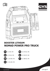 GYS NOMAD POWER PRO TRUCK Betriebsanleitung