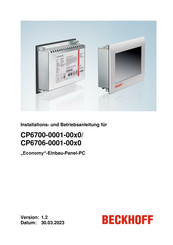 Beckhoff CP6706-0001-00 0-Serie Installation Und Betriebsanleitung