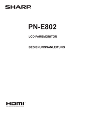 Sharp PN-E802 Bedienungsanleitung