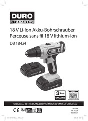Duro Pro DB 18-Li4 Originalbetriebsanleitung