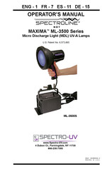 Spectro-UV Spectroline MAXIMA ML-3500S Bedienungsanleitung