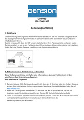 Dension 100 Bedienungsanleitung