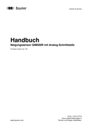 Baumer GIM500R Handbuch