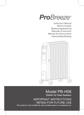 ProBreeze PB-H06 Bedienungsanleitung