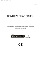 Sherman hobby MMA-160 SCHNELL Benutzerhandbuch