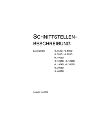 Trumpf HL 353D Schnittstellenbeschreibung