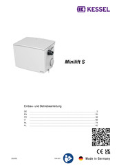 Kessel Minilift S Einbau- Und Betriebsanleitung