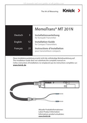 Knick MemoTrans MT 201N Installationsanleitung