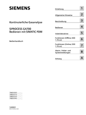Siemens SIPROCESS GA700 Bedienhandbuch