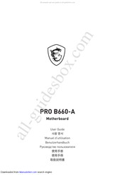 MSI PRO B660-A Benutzerhandbuch