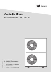Bulex GeniaAir Mono HA 3-6 O 230V B2 Betriebsanleitung