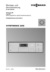 Viessmann Vitotronic 200 GW1 Montage- Und Serviceanleitung