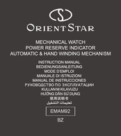 ORIENT STAR RE-BZ0001S Bedienungsanleitung