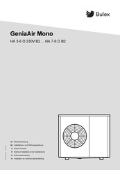 Bulex GeniaAir Mono HA 7-6 O 230V B2 Betriebsanleitung