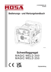 Mosa MAGIC WELD 200 Bedienungs- Und Wartungshandbuch