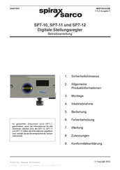 Spirax Sarco SP7-10 Betriebsanleitung