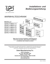 Duke FWM34-23-208 Installations- Und Bedienungsanleitung