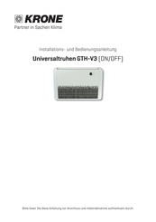 Krone GTH 24-MECH-V3 Installations- Und Bedienungsanleitung