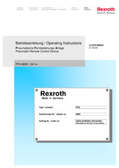 Bosch Rexroth PFA 8600 Betriebsanleitung