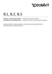 Duravit B.2 Montage- Und Gebrauchsanleitung