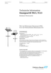 Endress+Hauser Omnigrad M TR13 Technische Information