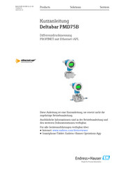 Endress+Hauser Deltabar PMD75B Kurzanleitung