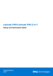 Dell Latitude 3140 2-in-1 Einrichtung Und Technische Daten