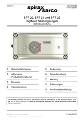 Spirax Sarco SP7-22 Bedienungsanleitung