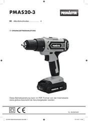 PrimAster PMAS20-3 Originalbetriebsanleitung