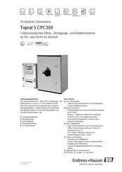 Endress+Hauser Topcal S CPC300 Technische Information