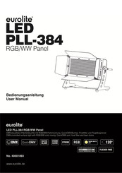 EuroLite LED PLL-384 RGB/WW Panel Bedienungsanleitung