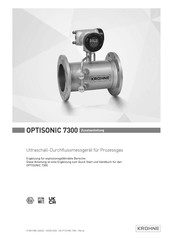 KROHNE OPTISONIC 7300 Zusatzanleitung