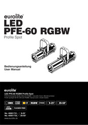 EuroLite LED PFE-60 RGBW Profile Spot Bedienungsanleitung