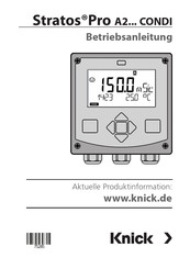 Knick Stratos Pro A2 Condi Serie Betriebsanleitung
