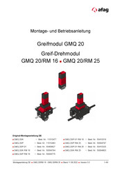 afag GMQ 20/RM 25 Montage- Und Betriebsanleitung