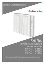 Gabarron RX10E Plus Installations- Und Bedienungsanleitung